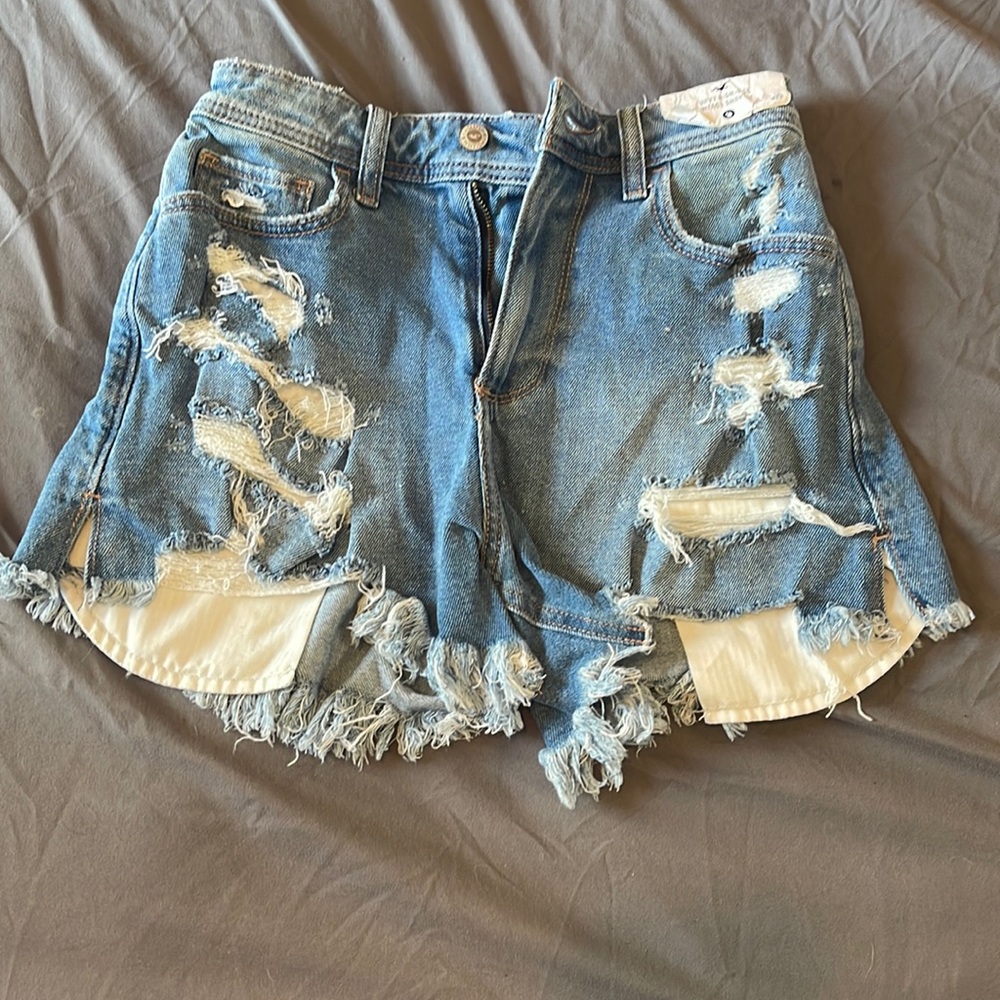 high rise curvy holister shorts size 1